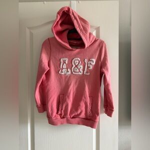 Abercrombie & Fitch Pink Hooded Pullover Sweatshirt